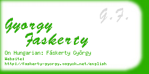 gyorgy faskerty business card