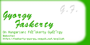 gyorgy faskerty business card